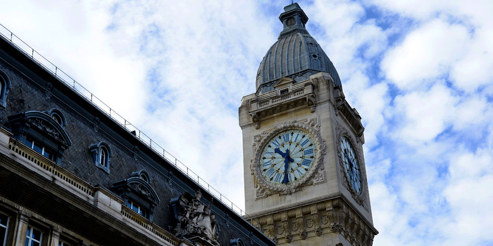 L'horloge de la gare de Lyon à Paris