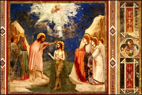 illustration baptême du Christ corps immergé