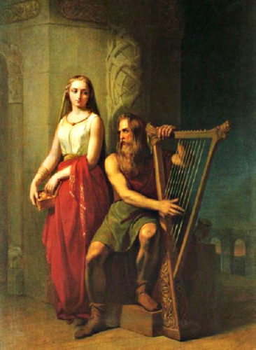 Idunn and Bragi by Nils Blommer, 1846