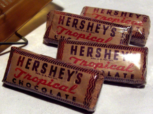 barres chocolatées de la marque Hershey au sein des kits de survie E-17